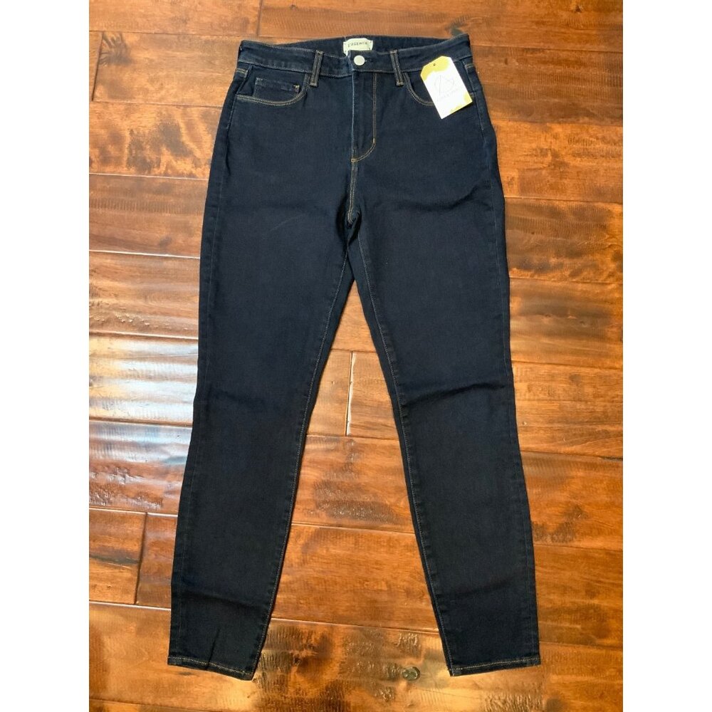 L'Agence Margot Skinny Blue Dark Wash Denim Jeans, Size 27